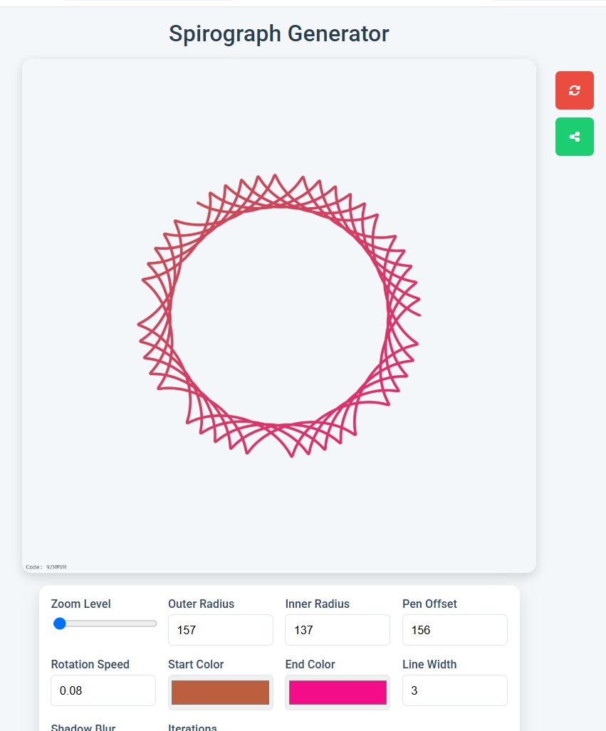 Preview for Spirograph Generator