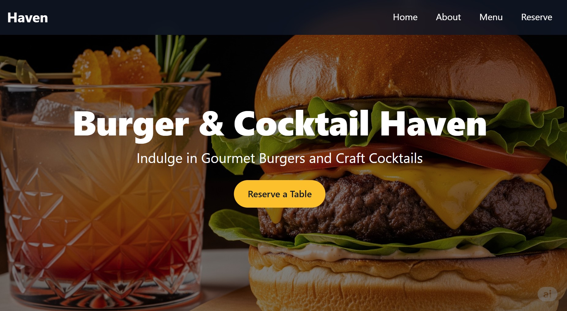 Preview for Restaurant Page